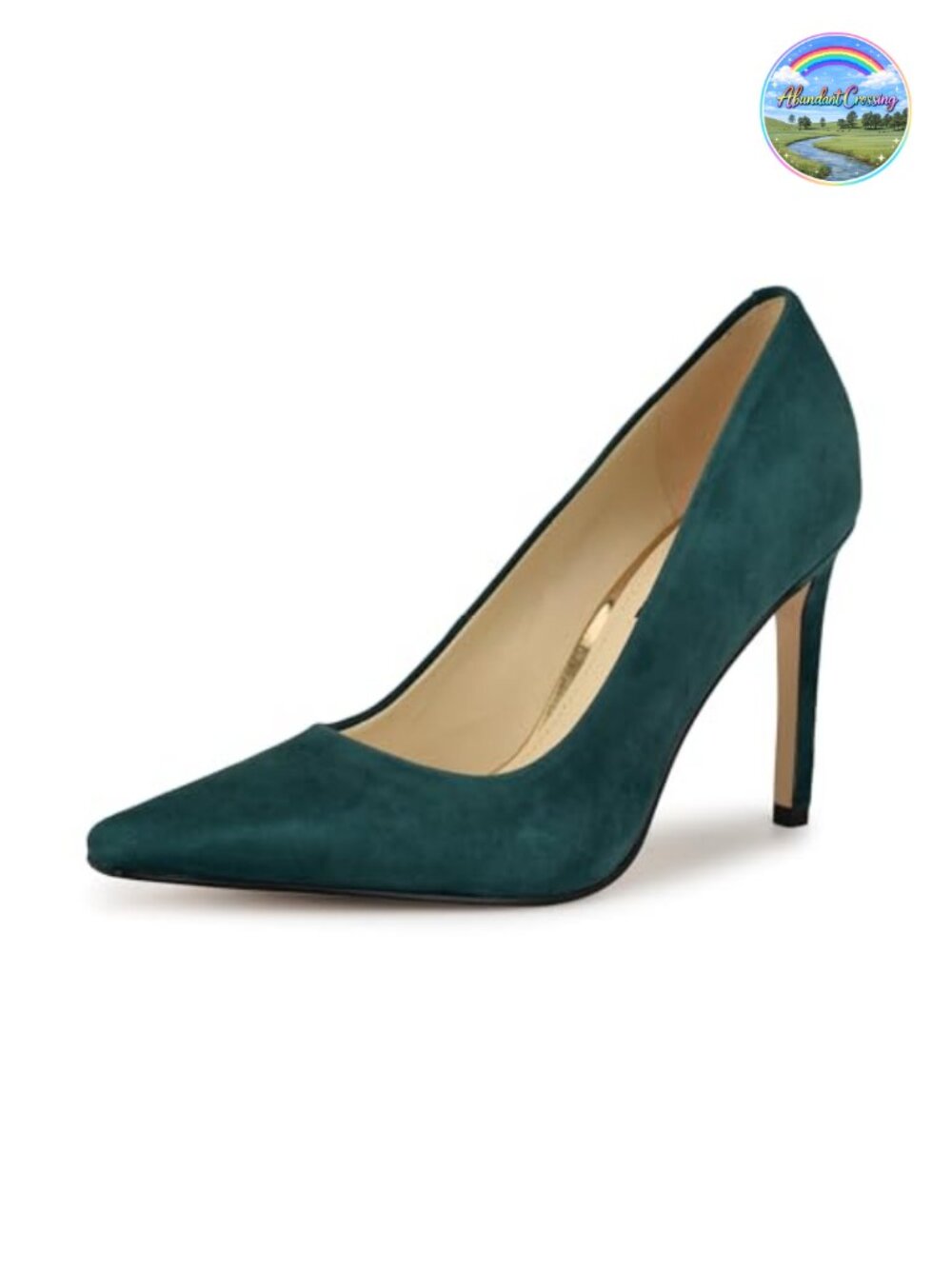 Nine West Suede Stiletto Heel Square Toe Slip-On Dress Pumps